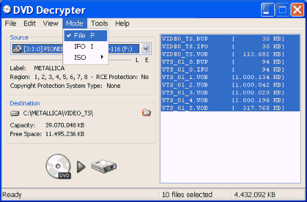 How to rip a DVD to the hard disk using DVD Decrypter