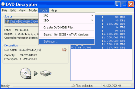 How to rip a DVD to the hard disk using DVD Decrypter